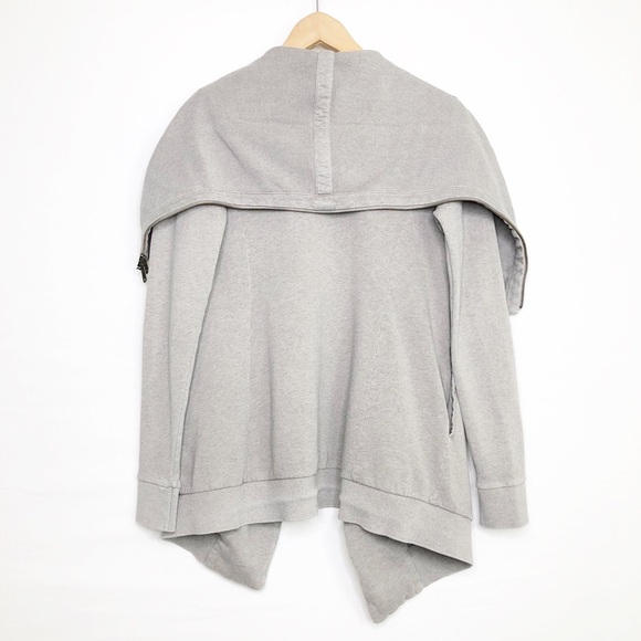 All Saints grey diagonal, open closure jacket - Picture 9 of 10